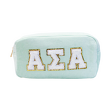 Alpha Sigma Alpha Chenille Sorority Cosmetic Bag