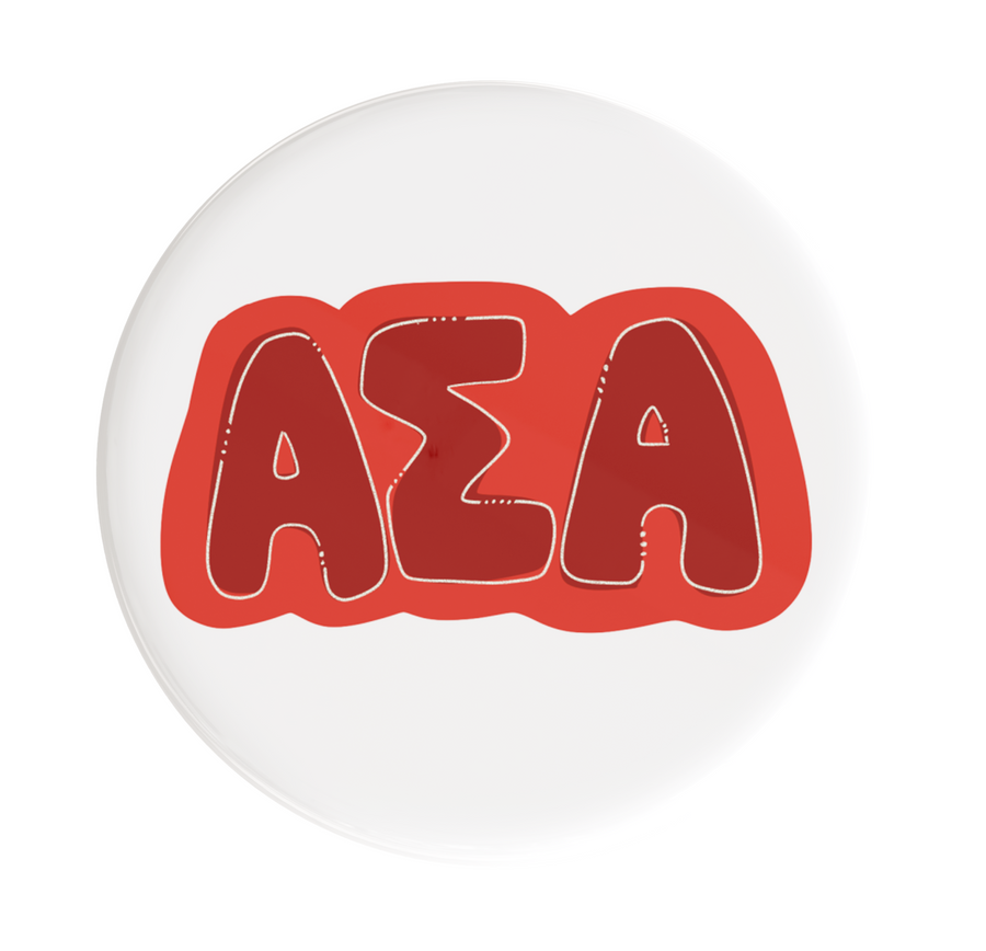 Alpha Sigma Alpha Bubbly Sorority Button