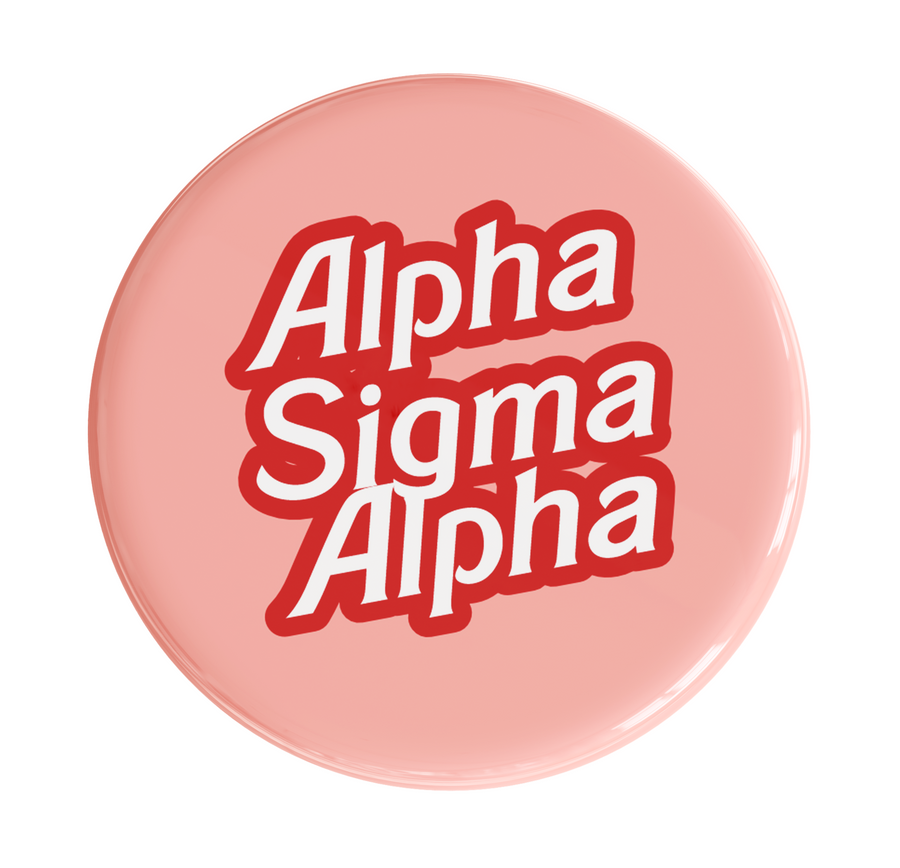 Alpha Sigma Alpha Dreamhouse Sorority Button