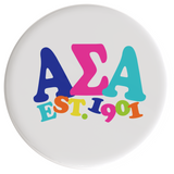 Alpha Sigma Alpha Happy Days Sorority Button