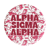 Alpha Sigma Alpha Through The Vines Sorority Button