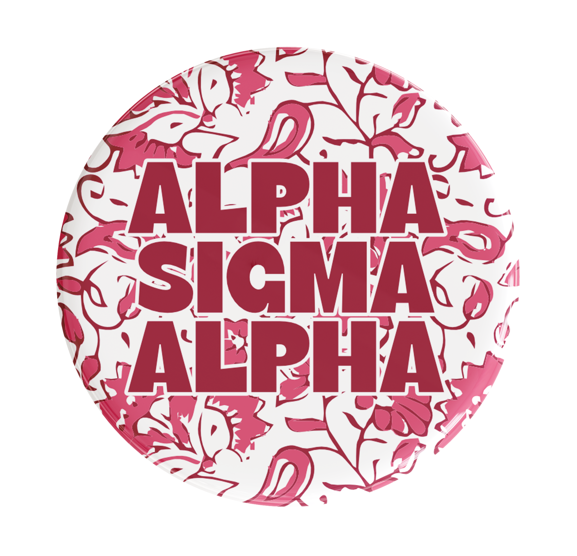 Alpha Sigma Alpha Through The Vines Sorority Button