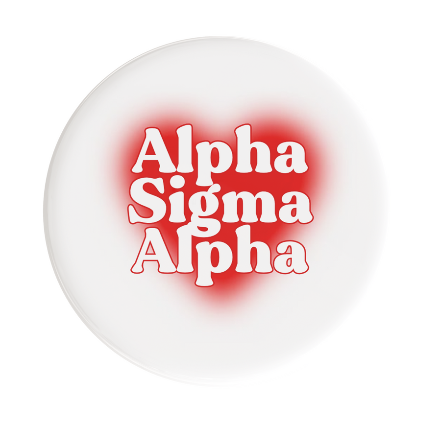 Alpha Sigma Alpha Big Heart Sorority Button