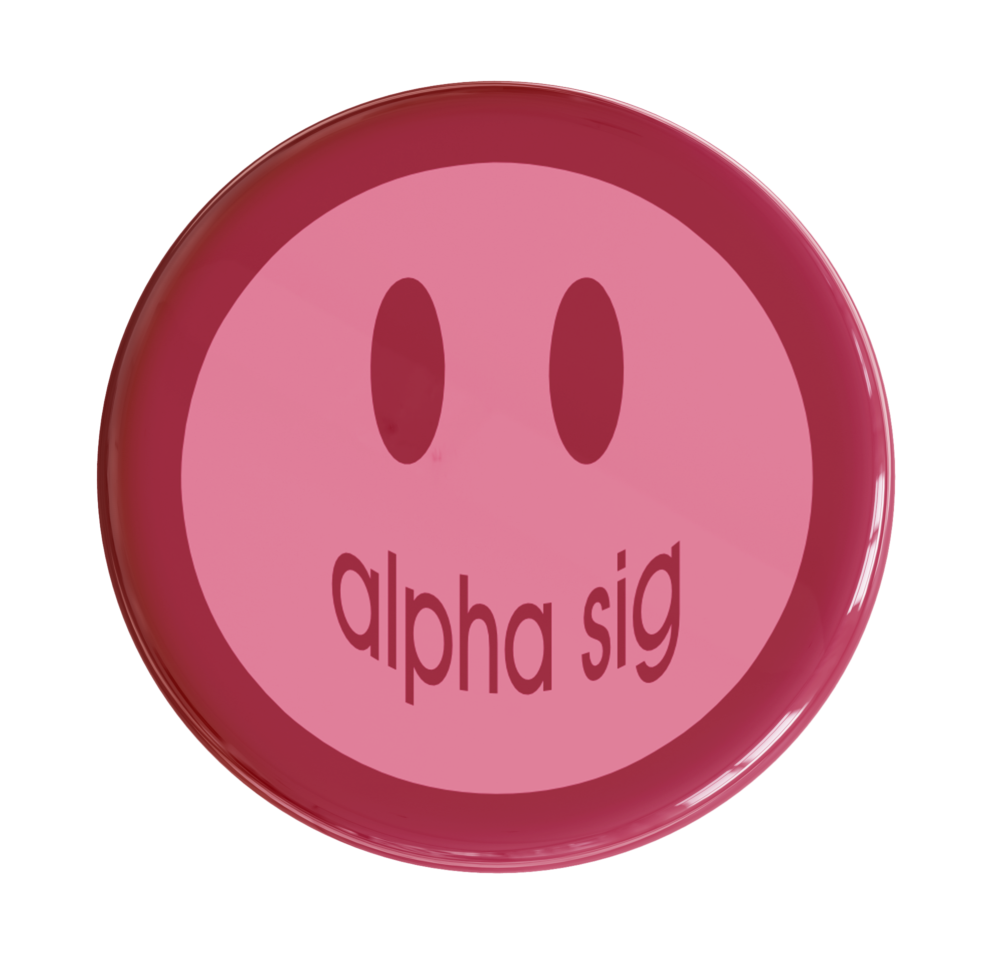 Alpha Sigma Alpha Smile Sorority Button