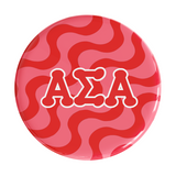 Alpha Sigma Alpha Groovy Sorority Button