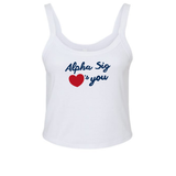 Alpha Sigma Alpha Love Club Sorority Tank