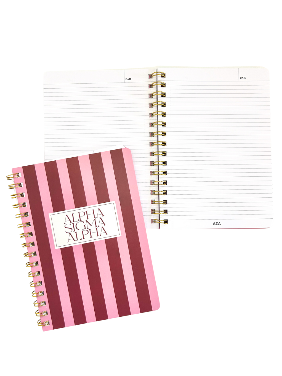 Stripe Sorority Notebook