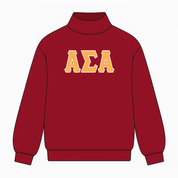 Classic Twill Sorority Embroidered Mock Neck