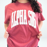 Alpha Sigma Alpha Varsity Puff Sorority Tee