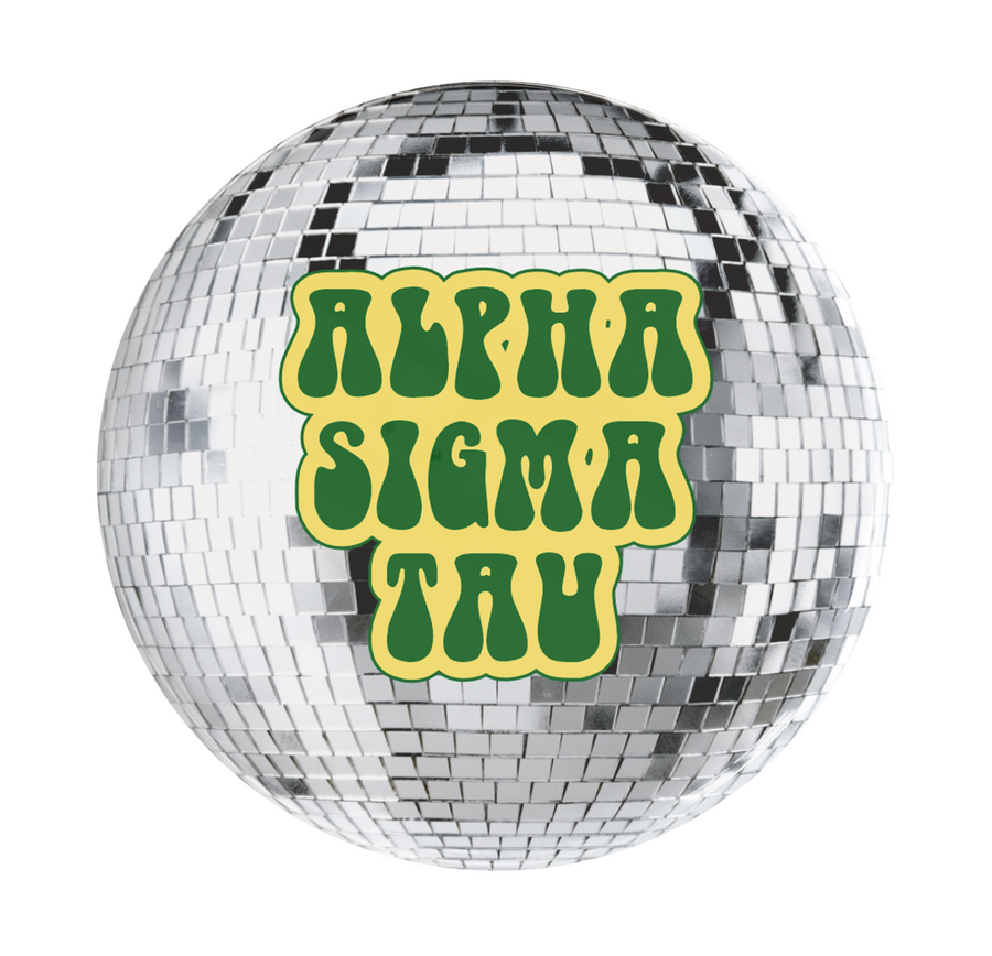 Alpha Sigma Tau Disco Sorority Button