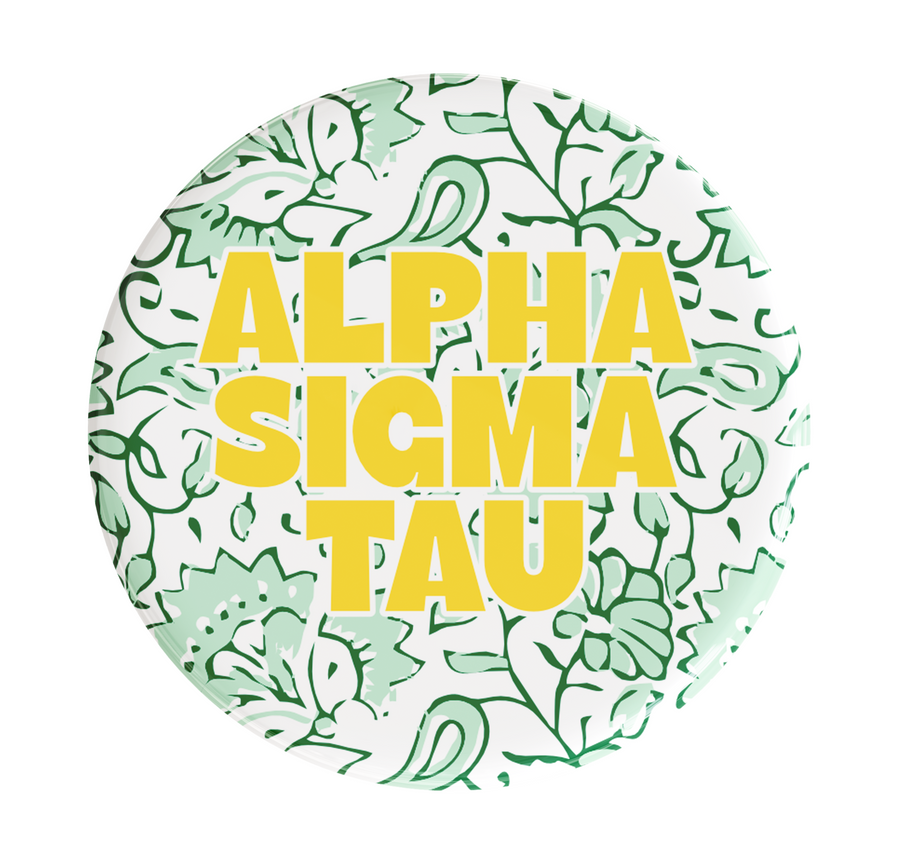 Alpha Sigma Tau Through The Vines Sorority Button
