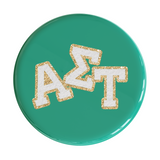 Alpha Sigma Tau Varsity Letter Sorority Button