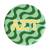 Alpha Sigma Tau Groovy Sorority Button