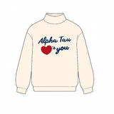 Alpha Sigma Tau Love Club Sorority Mock Neck