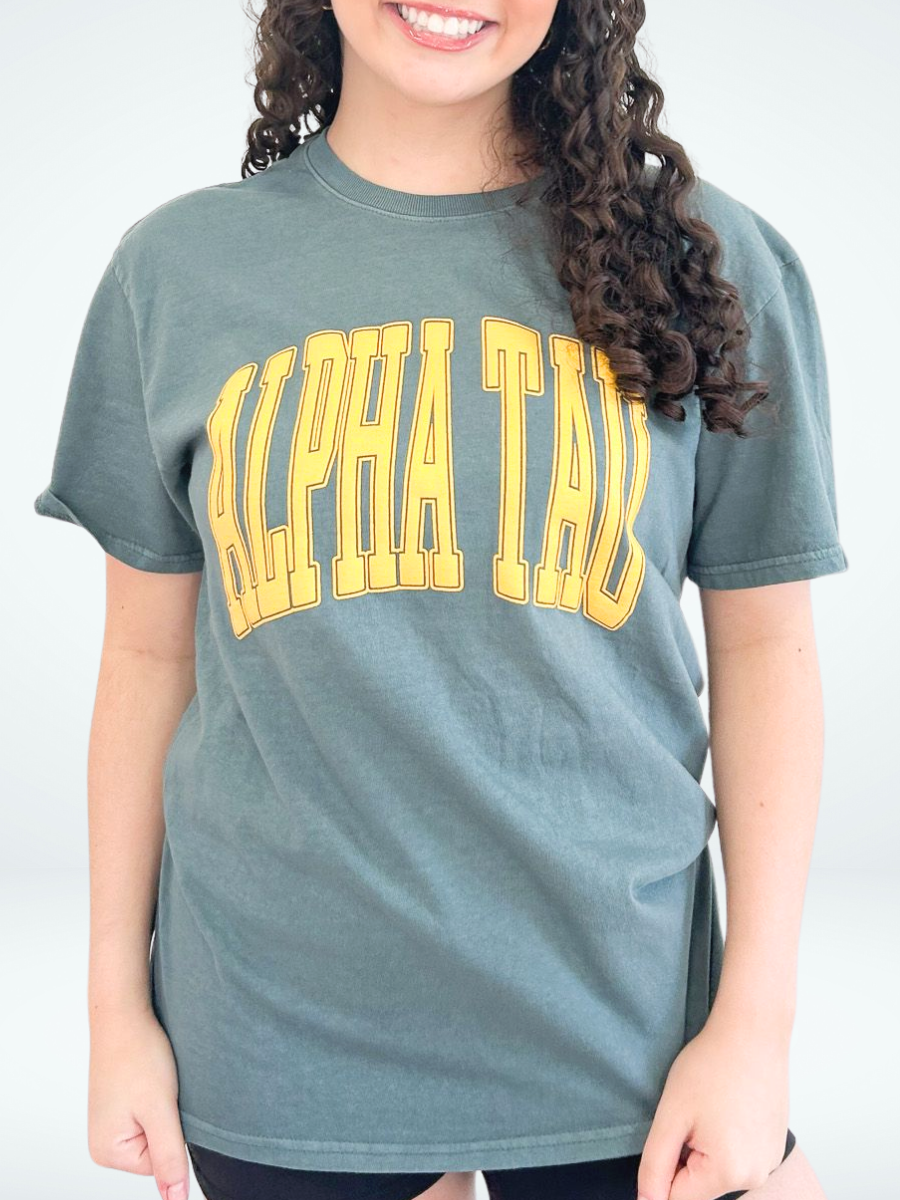 Alpha Sigma Tau Varsity Puff Sorority Tee