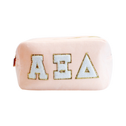 Alpha Xi Delta Chenille Sorority Cosmetic Bag