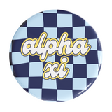 Alpha Xi Delta Checker Sorority Button