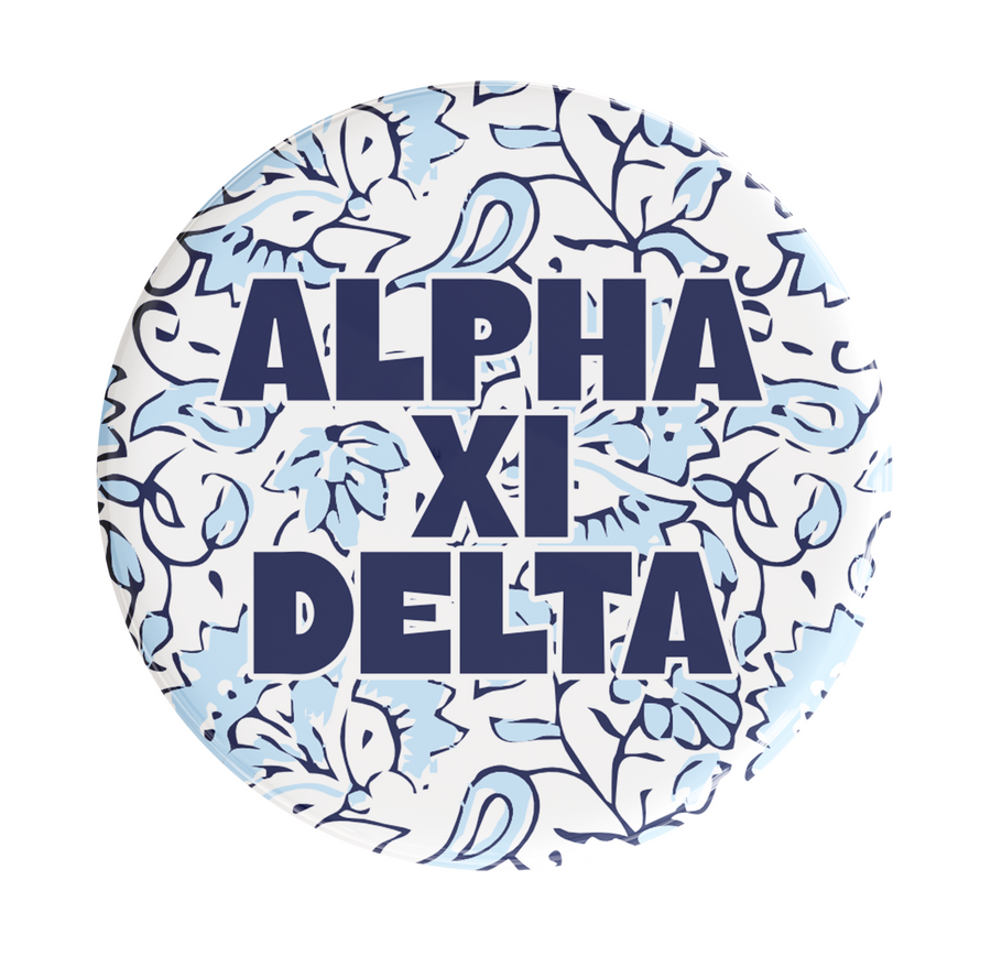 Alpha Xi Delta Through The Vines Sorority Button