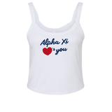 Alpha Xi Delta Love Club Sorority Tank