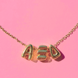 Bubble Letter Sorority Necklace