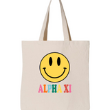 Alpha Xi Delta All Smiles Sorority Tote
