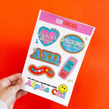 Alpha Chi Omega Sorority Y2K Sticker Sheet