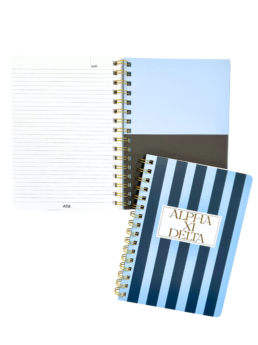 Alpha Xi Delta Stripe Sorority Notebook