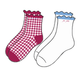 Gingham and Grace Sorority Socks