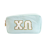 Chi Omega Chenille Sorority Cosmetic Bag