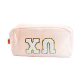 Chi Omega Chenille Sorority Cosmetic Bag