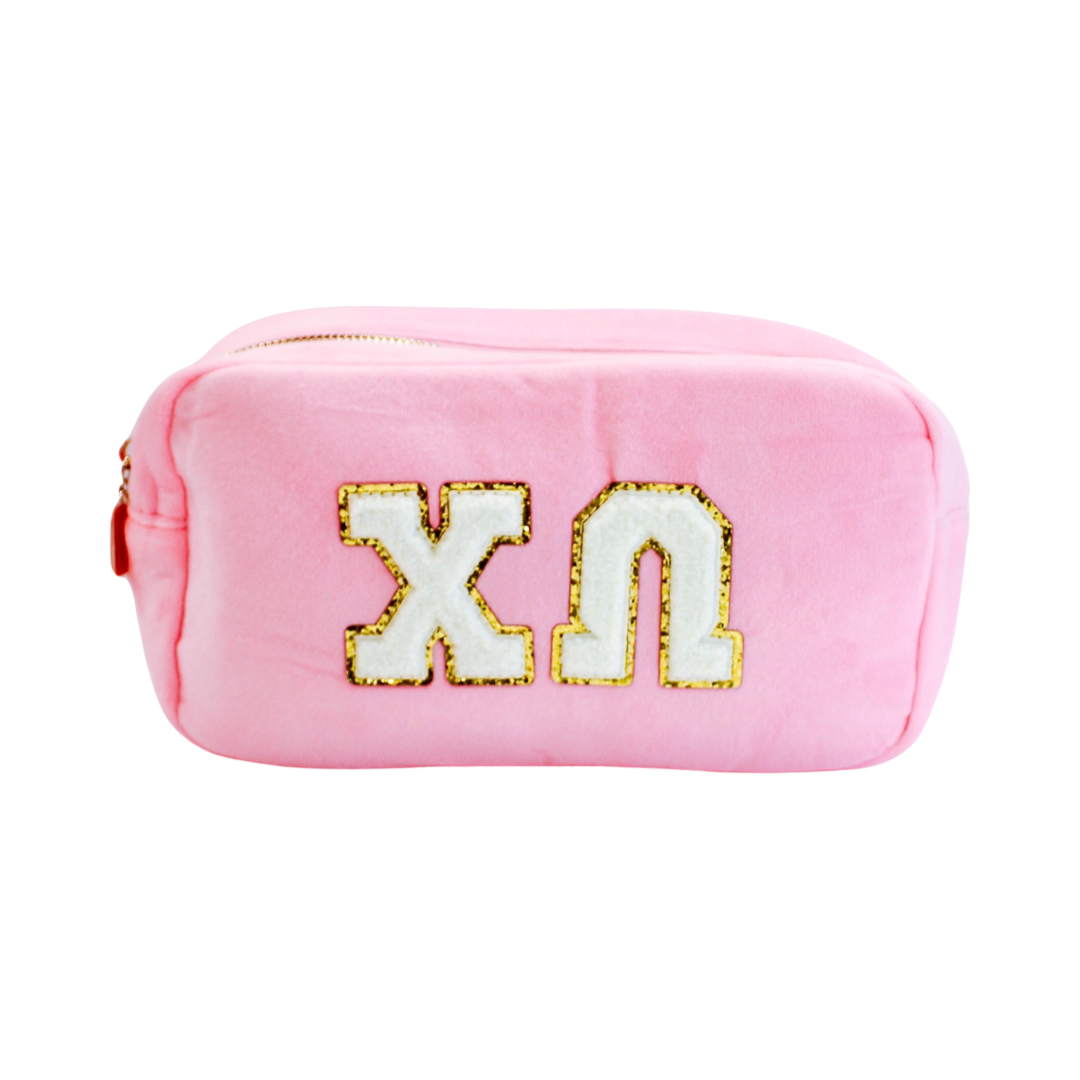 Chenille Sorority Cosmetic Bag