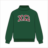 Kensington Sorority Embroidered Mock Neck - Forest