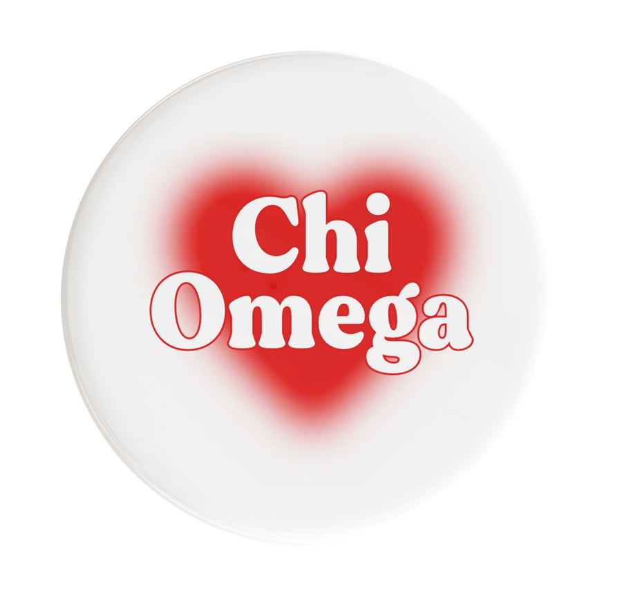 Chi Omega Big Heart Sorority Button