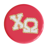 Chi Omega Varsity Letter Sorority Button