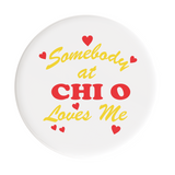 Chi Omega Love Me Sorority Button