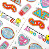 Sorority Y2K Sticker Sheet