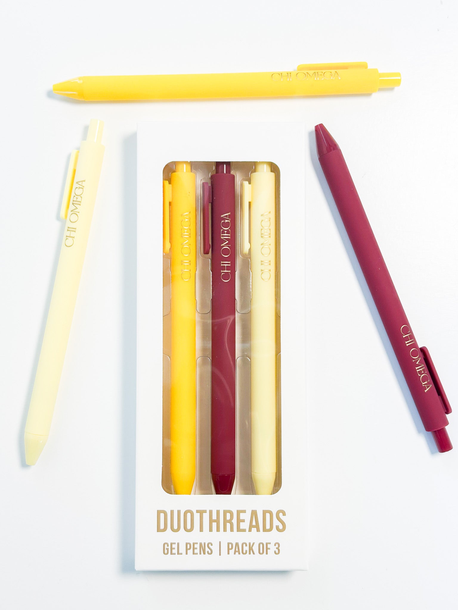 Chi Omega Lettered Luxe Sorority Pens