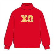 Classic Twill Sorority Embroidered Mock Neck