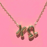 Bubble Letter Sorority Necklace