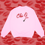 Chi Omega Flirty Sorority Crewneck Sweatshirt