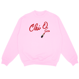 Chi Omega Flirty Sorority Crewneck Sweatshirt