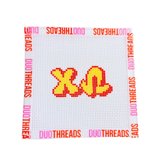 Sorority Bubble Letter Needlepoint Canvas