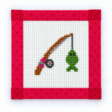 Reel Good Time Mini Needlepoint Canvas