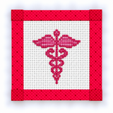 Code Pink Mini Needlepoint Canvas