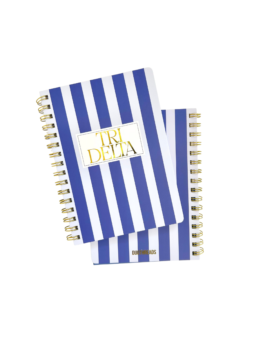 Delta Delta Delta Stripe Sorority Notebook