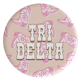 Delta Delta Delta Boot Scootin' Sorority Button