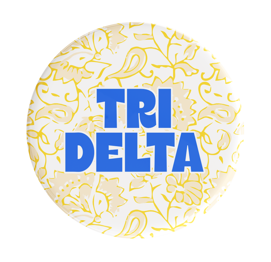 Delta Delta Delta Through The Vines Sorority Button