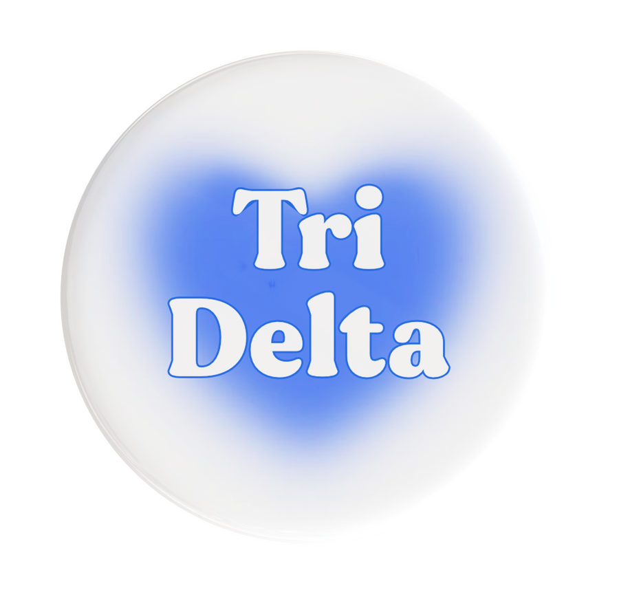 Delta Delta Delta Big Heart Sorority Button