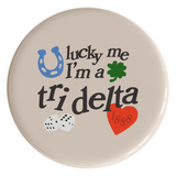 Delta Delta Delta Lucky Sorority Button