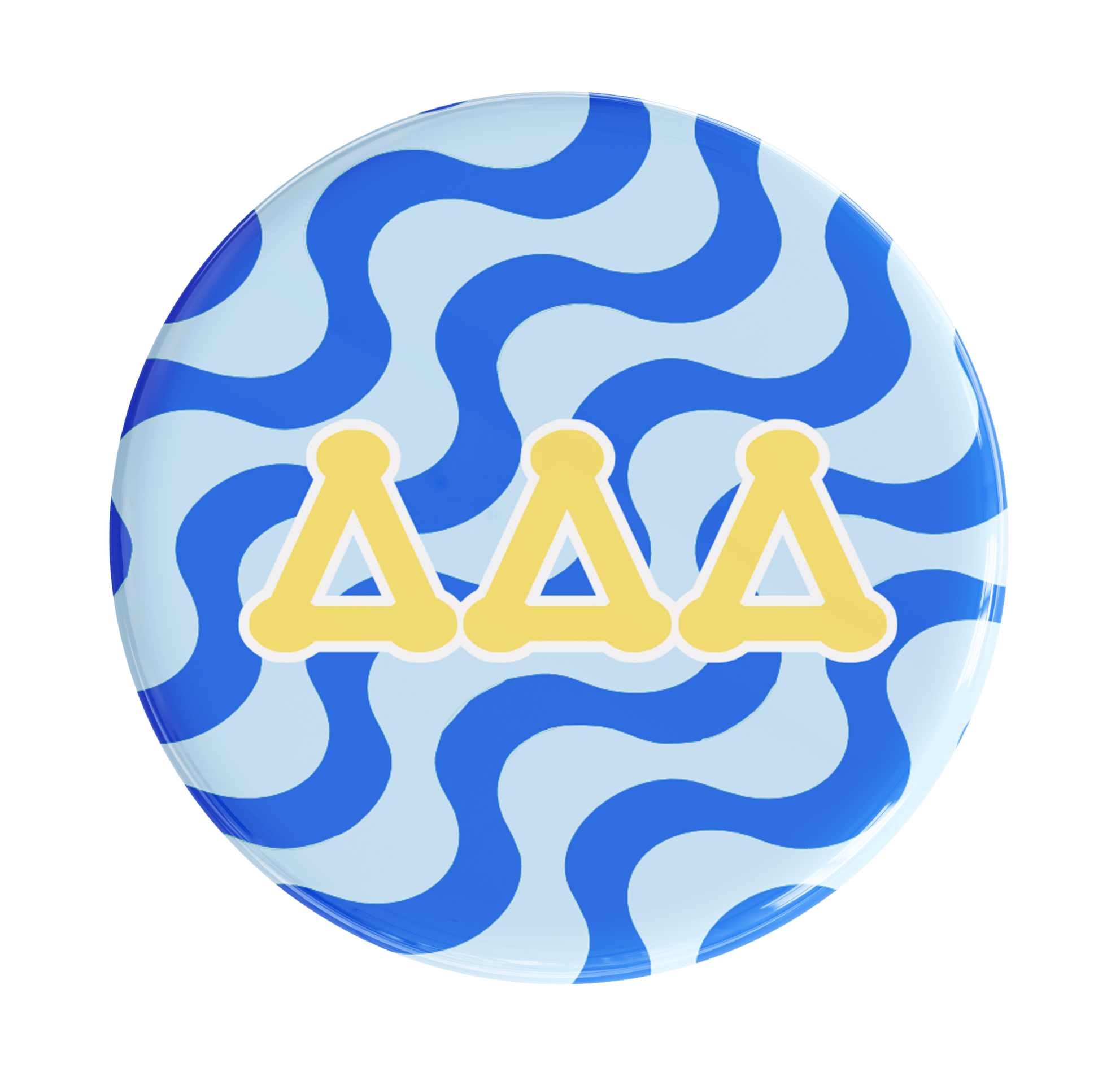 Delta Delta Delta Groovy Sorority Button